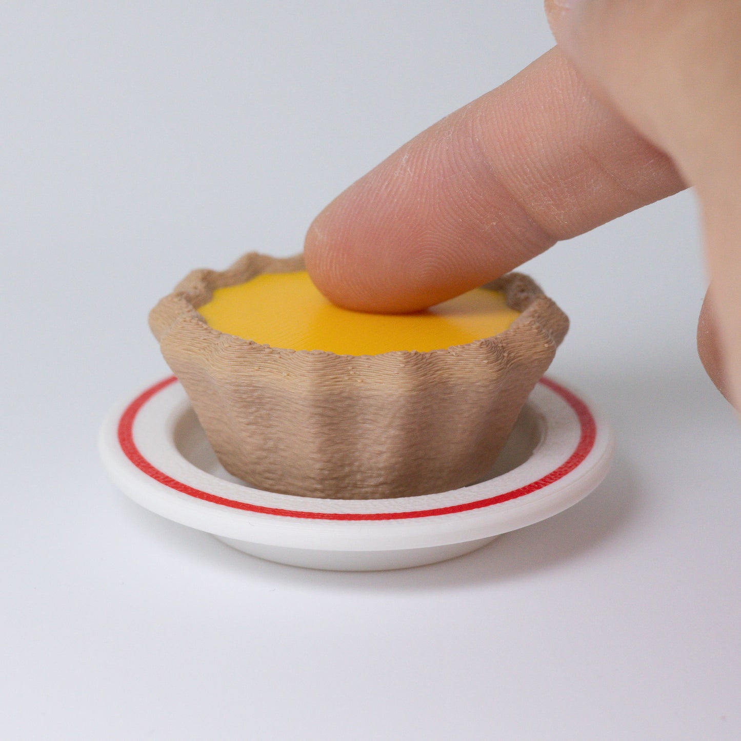 Egg Tart Clicker Keychain