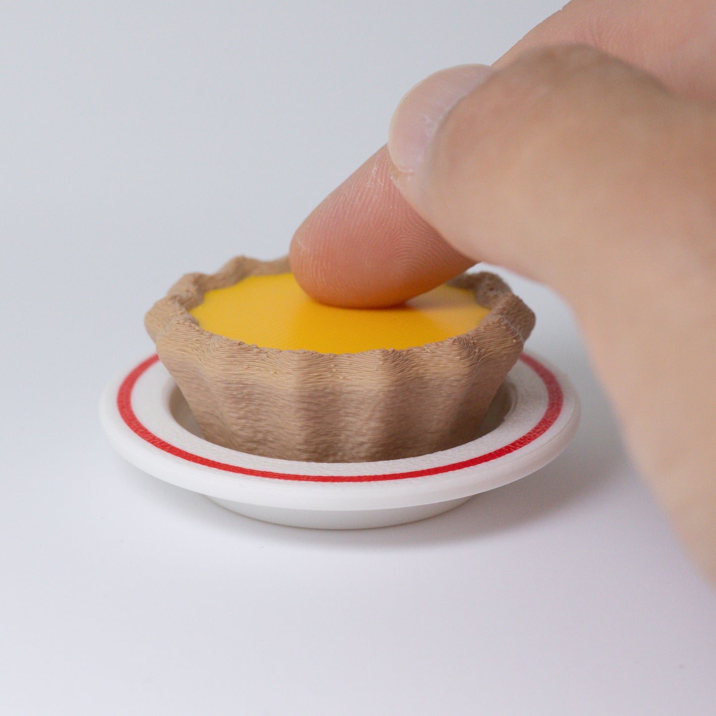 Egg Tart Clicker Keychain