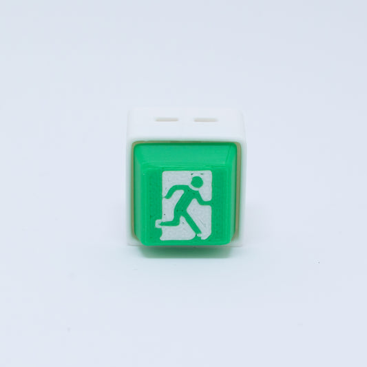 Exit Sign Clicker Keychain