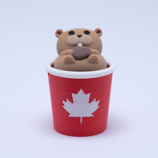 Coffee Beaver Clicker Keychain