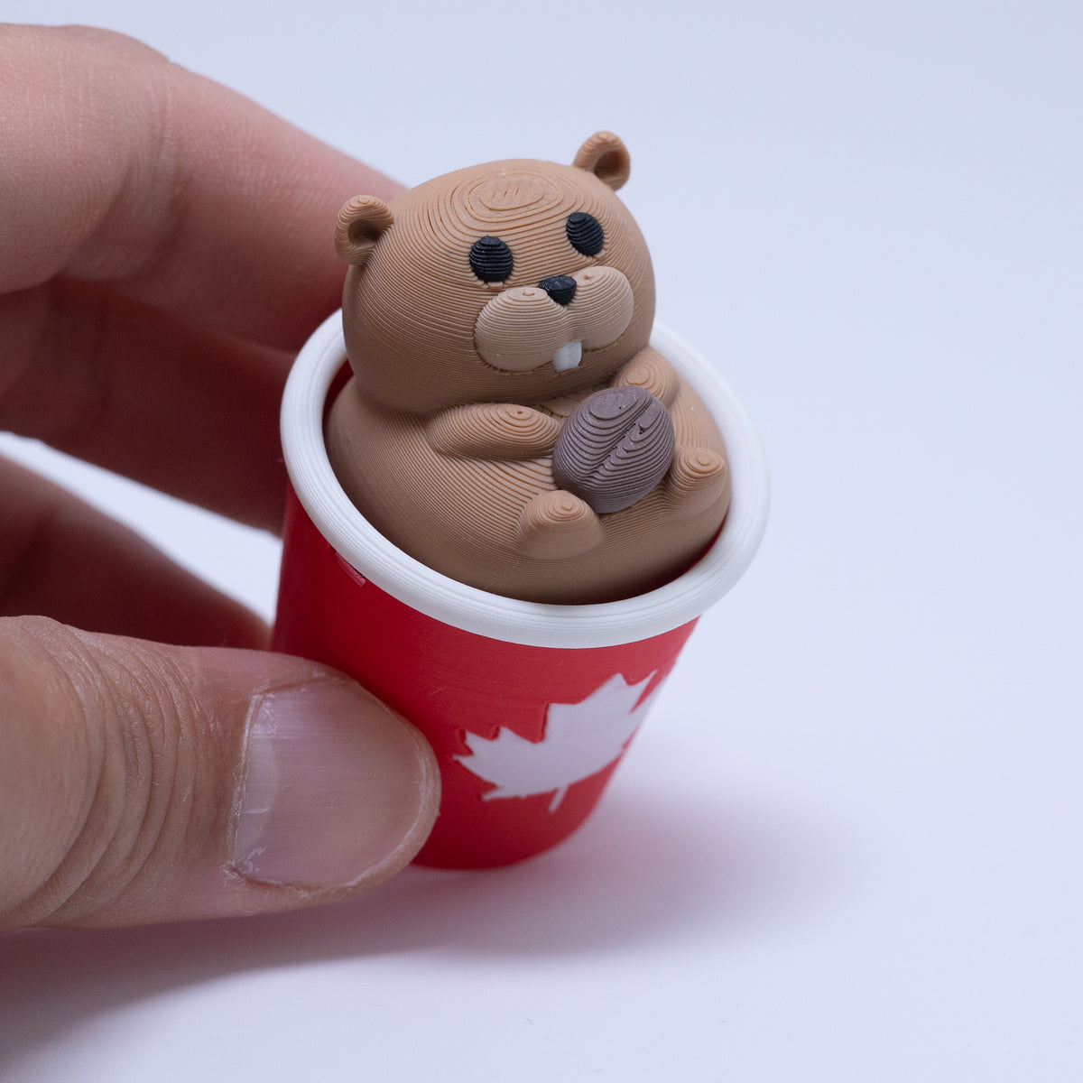 Coffee Beaver Clicker Keychain
