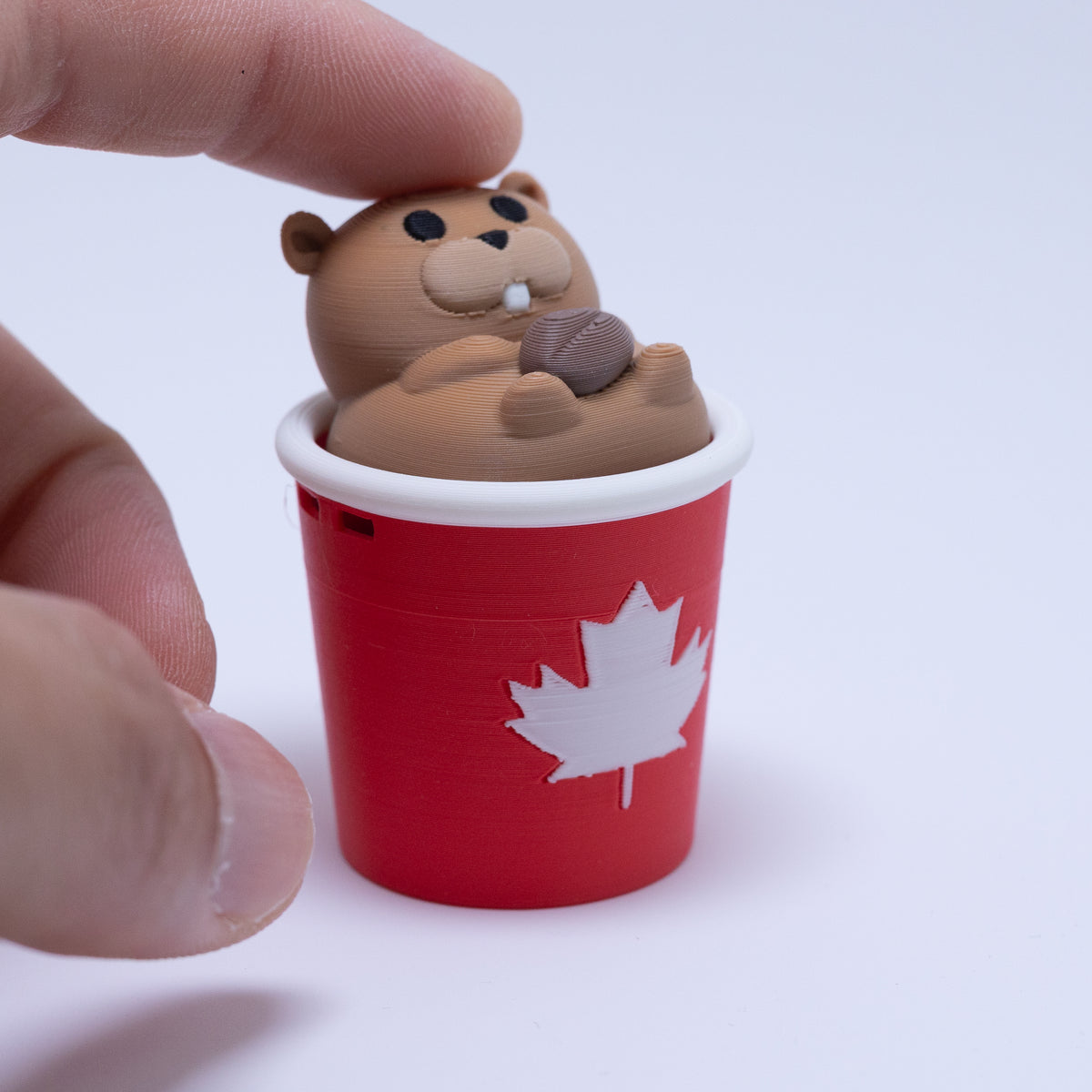 Coffee Beaver Clicker Keychain