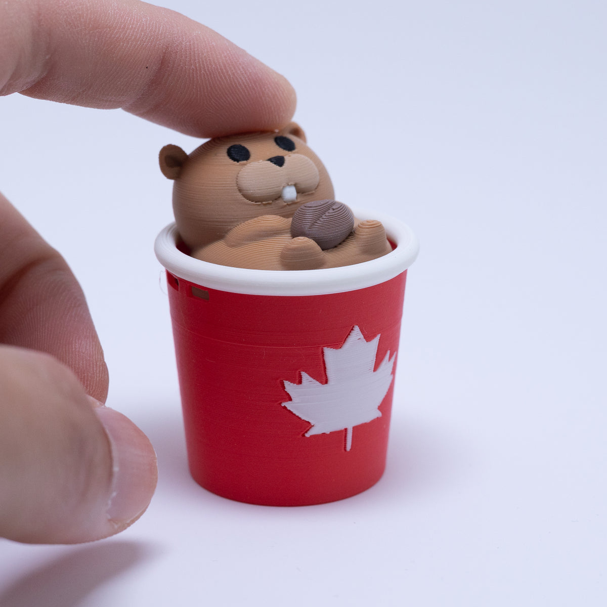 Coffee Beaver Clicker Keychain