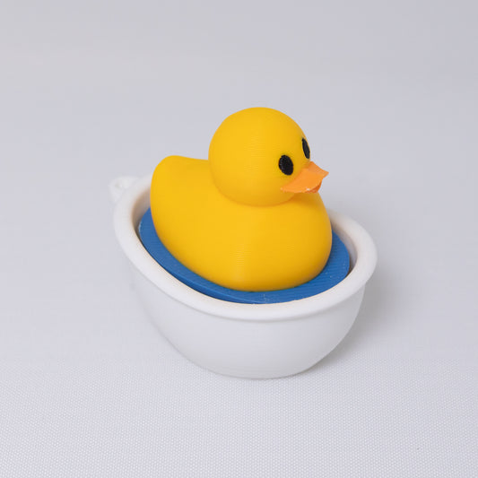 Bath Duck Clicker Keychain