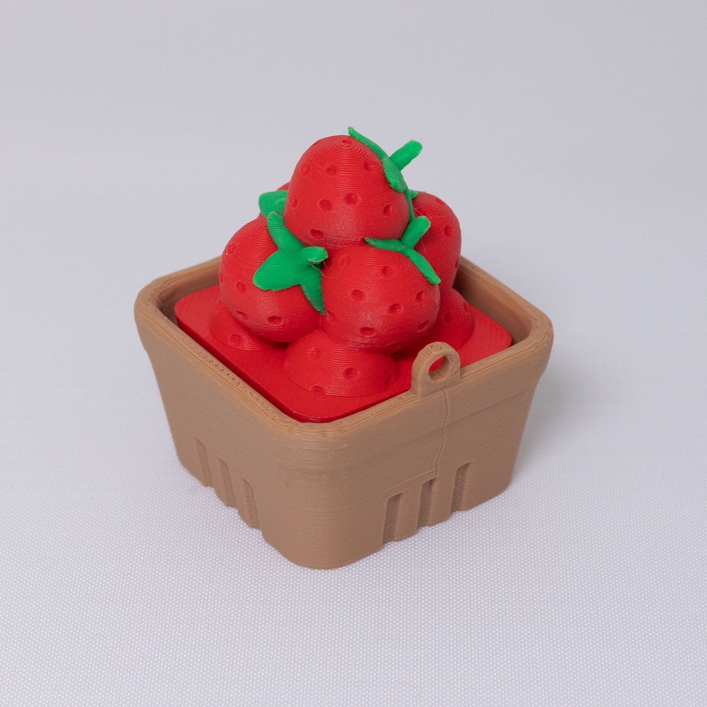 Strawberry Basket Clicker Keychain