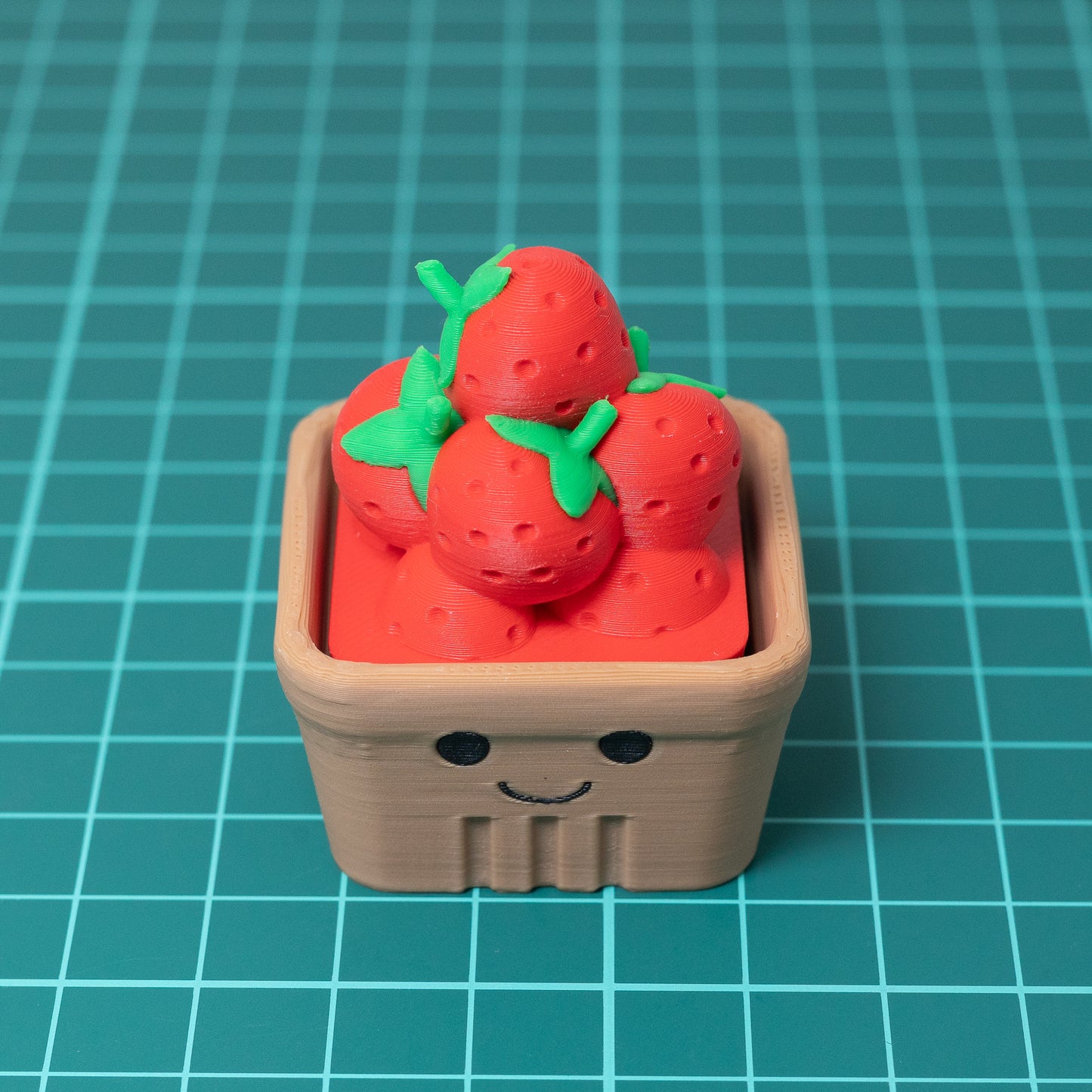 Strawberry Basket Clicker Keychain