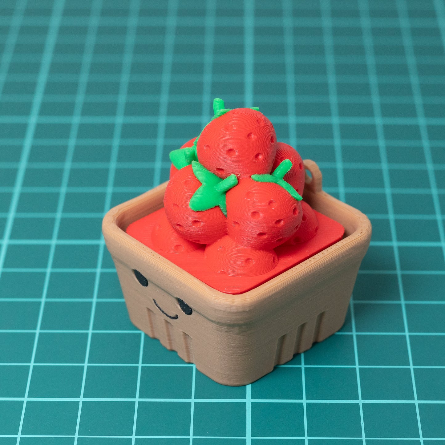 Strawberry Basket Clicker Keychain